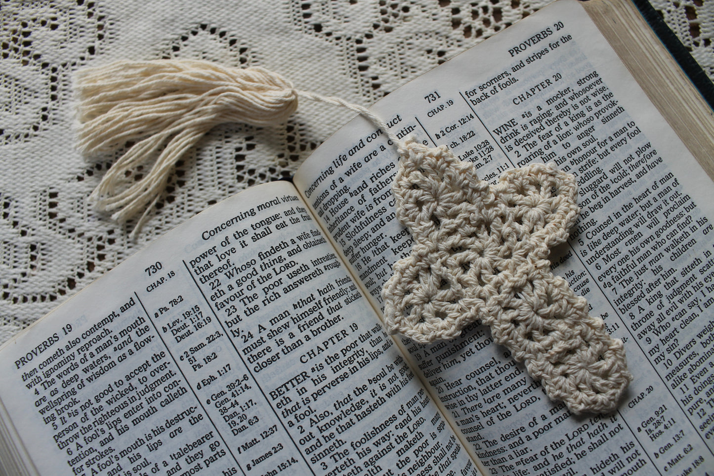 Crochet Cross Bookmark
