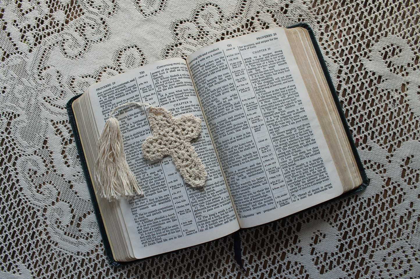 Crochet Cross Bookmark