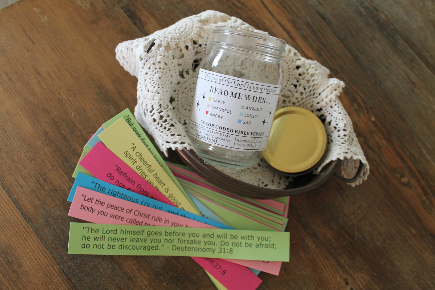 Color Coded Bible Verse Jar