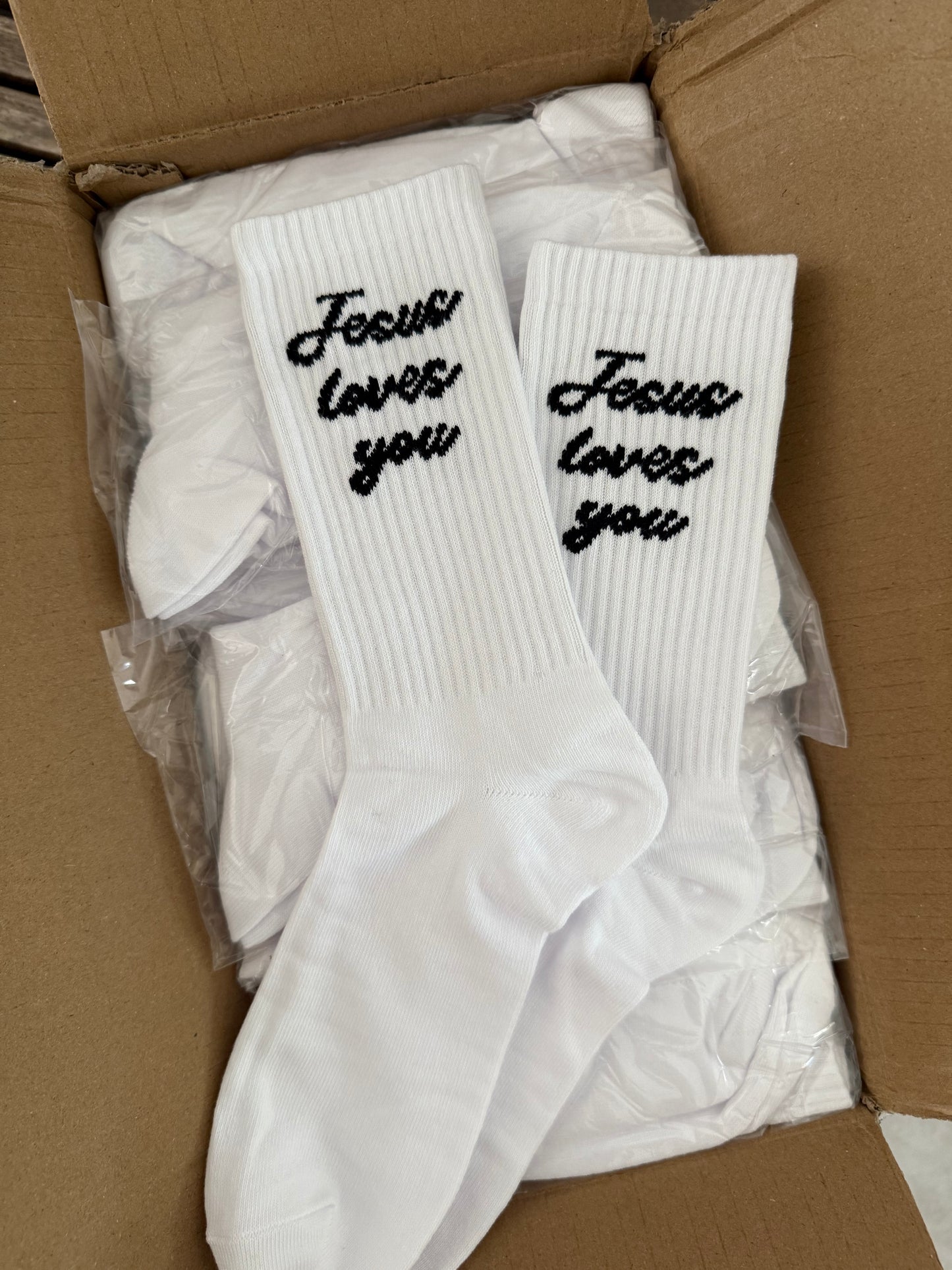 Jesus loves you socks