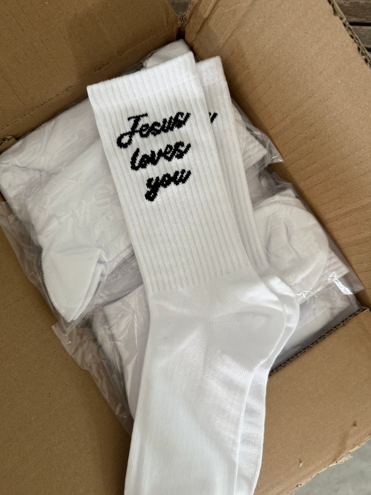 Jesus loves you socks